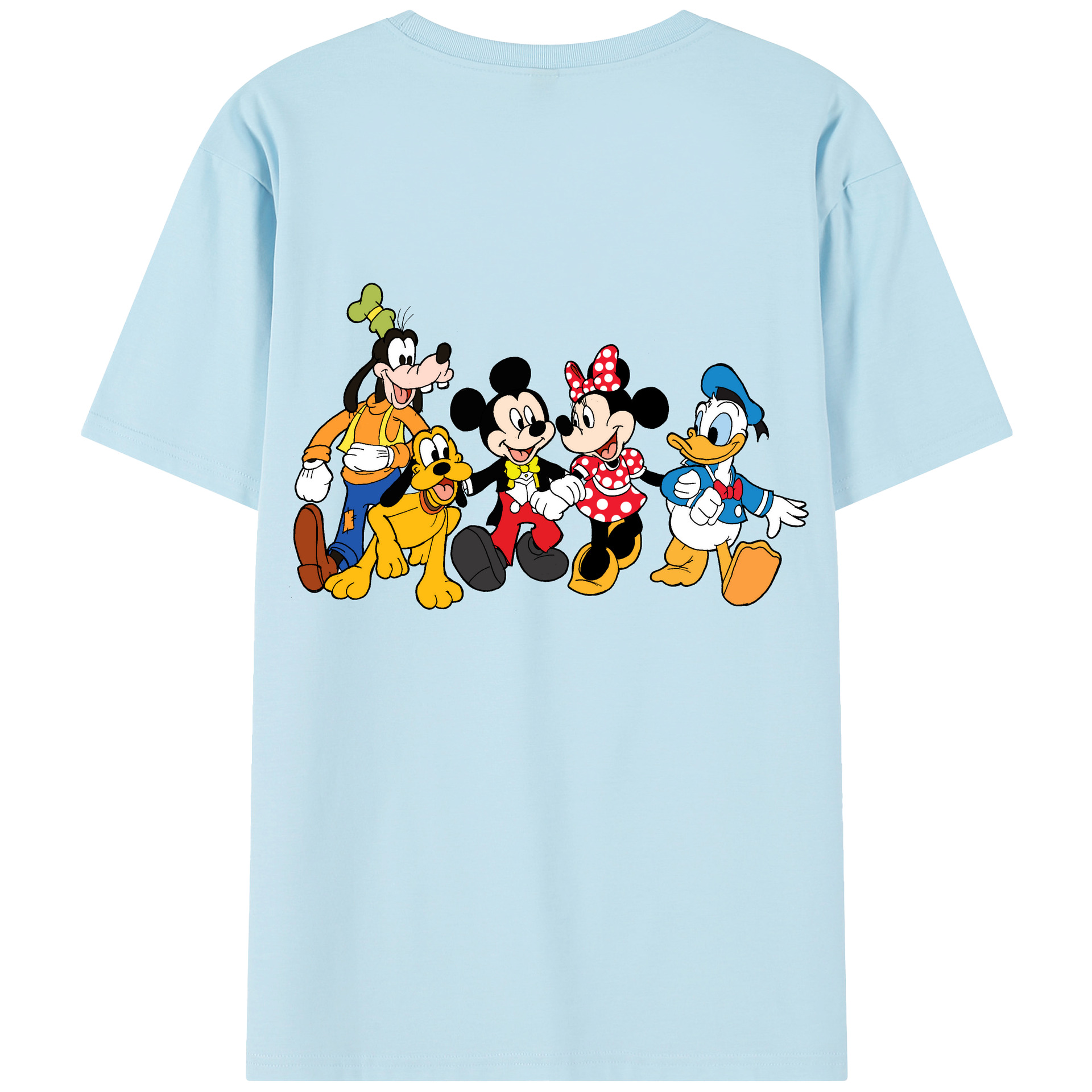 （画像用） ミッキーマウス Mickey Mouse 綿100％半袖Tシャツ（背面プリント）